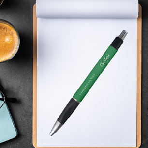 Stylo Écriture de nom en monogramme vert