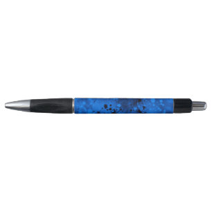 Stylo Effet Retro Paint Splatter en bleu et noir