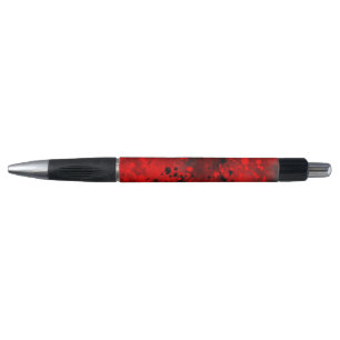 Stylo Effet Retro Paint Splatter rouge et noir
