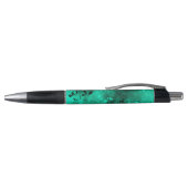 Stylo Effet Retro Paint Splatter Vert & Noir (Haut)