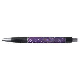 Stylo Élégance Enchantante : Le papillon pourpre