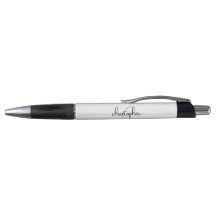 Stylo élégant à signature noir blanc