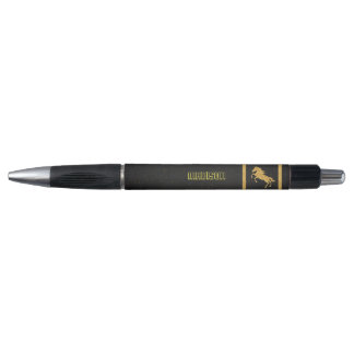 Stylo Elégant Classic Chic Black Gold Horse personnalisé