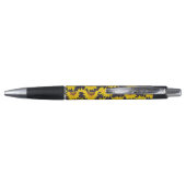 Stylo Élégant Jaune Nom personnalisé Motif de tournesol (Dos)