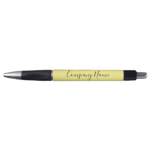 Stylo Élégant Jaune Texte de script noir Nom de la socié