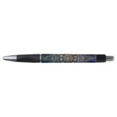 Stylo Elégant Mandala Gold Blue Galaxy (Devant)