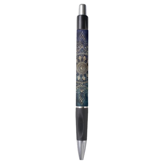 Stylo Elégant Mandala Gold Blue Galaxy (Devant (Vertical))