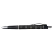 Stylo Élégant Monogramme or noir blanc points Motif (Haut)