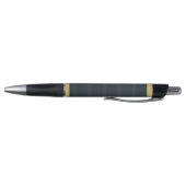 Stylo Élégant Monogramme plaqué vitre noir et or (Bas)
