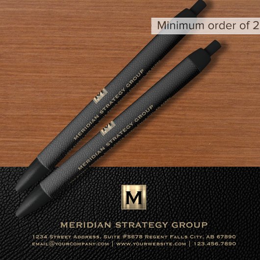 Stylo Élégant Monogramme pour l'entreprise