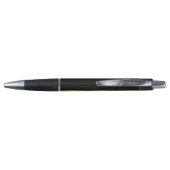 Stylo Élégant monogrammed noir nom d'or script élégant (Dos)