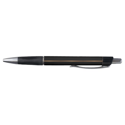 Stylo Élégant monogrammed noir nom d'or script élégant (Bas)