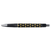 Stylo Elégant Motif Golden Confetti en noir (Devant)