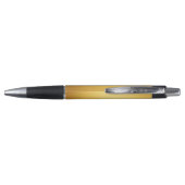 Stylo Élégant Noir Or Personnalisé Monogramme Initiales (Dos)