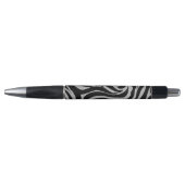 Stylo Elégant Parties scintillant noire Silver Zebra Pos (Devant)