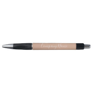 Stylo Élégant Rose Dusty White Script Texte Nom de la so