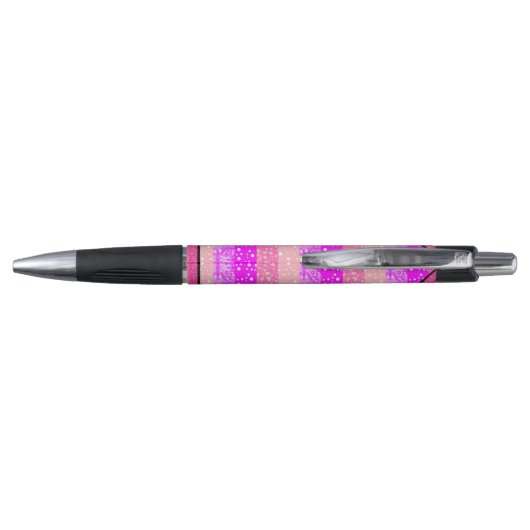 Stylo Élégant rose Premier Nom Monogramme pour Filles, C (Dos)
