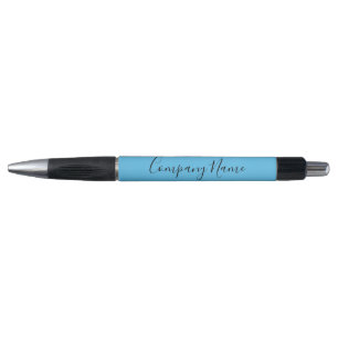 Stylo Elégant Sky Blue Black Text Business Salon Nom