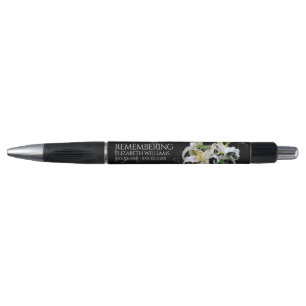 Stylo Élégante Lys orientaux blancs Célébration de la vi