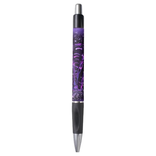 Stylo Eléphane Rose Violet À La Nuit étoilée (Devant (Vertical))