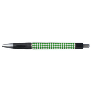 Stylo Emmy Classique à motif chevron vert et blanc gras
