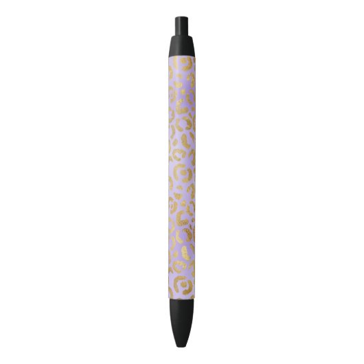 Stylo Empreinte de léopard de glam or violet (devant Vertical)