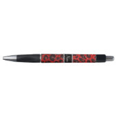 Stylo Empreinte de léopard de parties scintillant rouge (Devant)