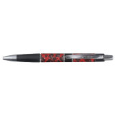 Stylo Empreinte de léopard de parties scintillant rouge (Dos)