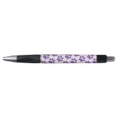 Stylo empreinte de patte de chat mousseux - violet (Devant)
