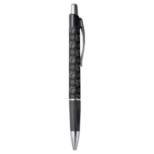 Stylo Empreinte de patte de chien noir (Bas (Vertical))