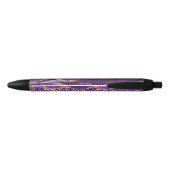 Stylo en marbre violet Parties scintillant or avec (Dos)
