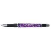 Stylo en pierre glacée Améthyste Violet (Devant)