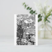 Stylo et encre Mountain Top Illustration Carte pos (Debout devant)