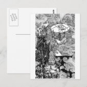 Stylo et encre Mountain Top Illustration Carte pos (Devant / Derrière)