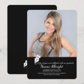 Stylo et encre Photo Graduation Invitation (Devant / Derrière)