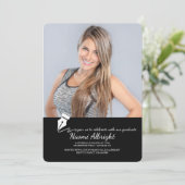Stylo et encre Photo Graduation Invitation (Debout devant)