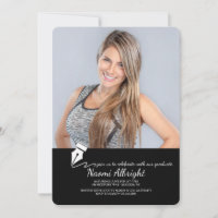 Stylo et encre Photo Graduation Invitation