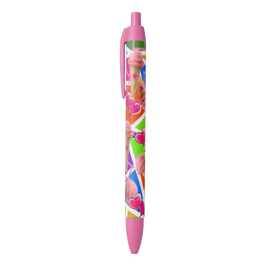 Stylo et stylo scolaire Crème glacée fraise (Haut (Vertical))