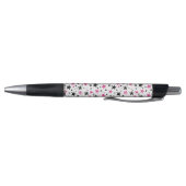 Stylo Étoiles Roses Argent Noir (Bas)