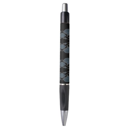 Stylo Éventail Bleu Élégant (Devant (Vertical))