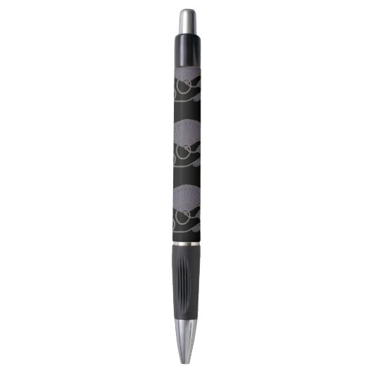 Stylo Éventail Violet Élégant (Devant (Vertical))