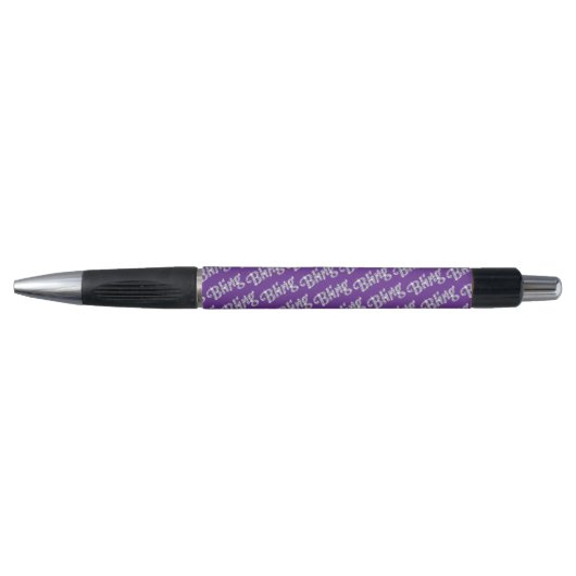 Stylo Faux diamant sur fond violet (Devant)