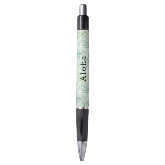 Stylo Feuilles Tropicales Vertes Aloha (Devant (Vertical))