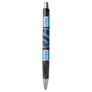 Stylo Fierce Visa Logo Art sur Arrière - plan noir et bl