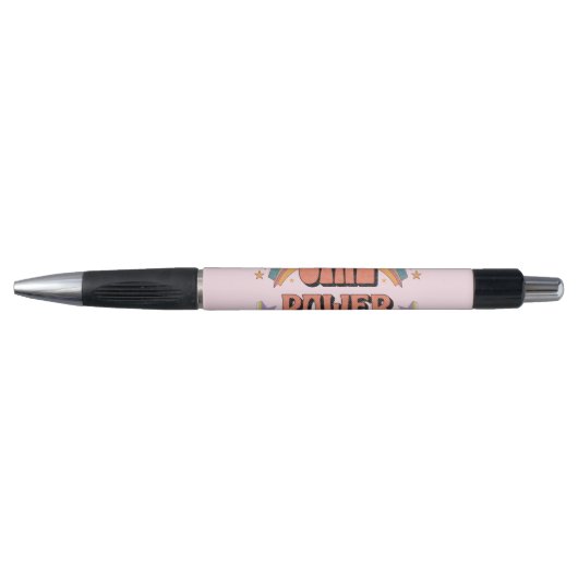 Stylo Fille Power conception de texte avec étoiles (Devant)