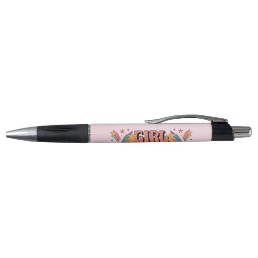 Stylo Fille Power conception de texte avec étoiles (Haut)