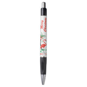 Stylo Flamant rose de Noël rouge Emmy de Noël