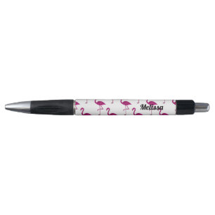 Stylo Flamant rose scintillant Personnalisez votre paill