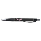 Stylo Fleur de cerisier rose monogramme noir (Bas)