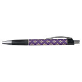 Stylo Fleur de Lis, Beige on Purple, Royal, Your Name (Haut)